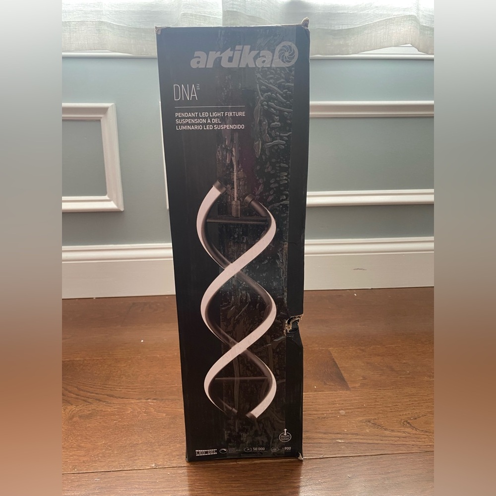 New Artika Swirl Matte Black LED Mini Pendant Light